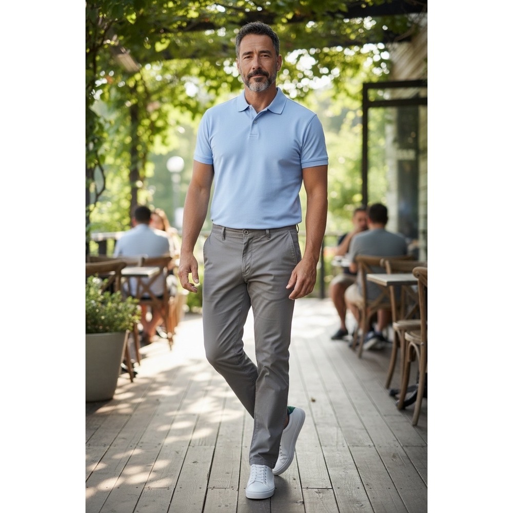 Duluth Trading Co 40 Grit Slim Fit Mens Gray Chinos Pants 44x32 Cot/Poly‎ Blend